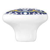 😍 Schöne blaue und gelbe Azulejos, Keramikknauf (Seitenansicht)