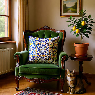 💙 💛 Schöne, blaue und gelbe Azulejos, Kissen