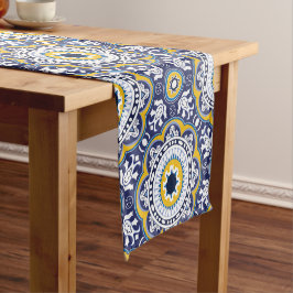 😍 Schöne blaue und gelbe Azulejos, Kurzer Tischläufer