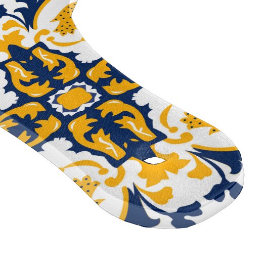 💙 💛 Schöne blaue und gelbe Azulejos Schneidebrett (Ecke)