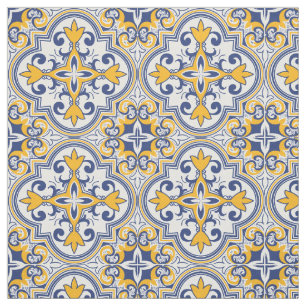 💙 💛 Schöne blaue und gelbe Azulejos  Stoff