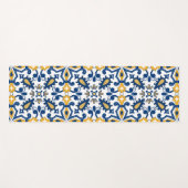 💙 💛 Schöne blaue und gelbe Azulejos,   Yoga Ma Yogamatte (Vorderseite (Horizontal))