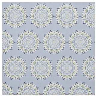 Schöne, blaue und gelbe Mandala-Stoffe Stoff