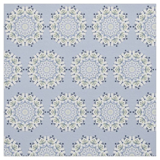 Schöne, blaue und gelbe Mandala-Stoffe Stoff (Muster)