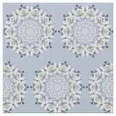 Schöne, blaue und gelbe Mandala-Stoffe Stoff (Nahaufnahme)