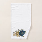 Schöne Blaue und gelbe Pfeifen Badetuch Set (Handtuch)