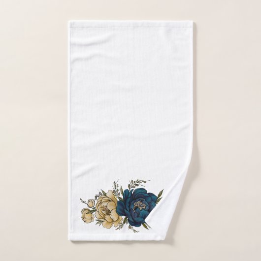 Schöne Blaue und gelbe Pfeifen Badetuch Set (Handtuch)