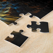 Schöne blaue und goldene Fraktale  Puzzle (Seite)