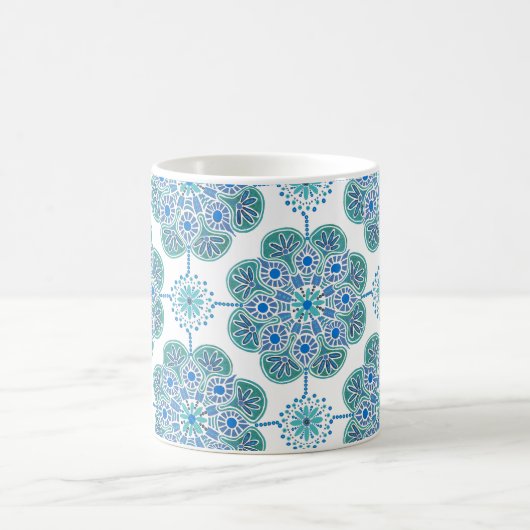 Schöne blaue und grüne Tasse (Mittel)