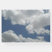 Schöne blaue und weiße Wolken drucken Hochzeit Gästebuch (Rückseite)
