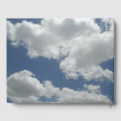 Schöne blaue und weiße Wolken drucken Hochzeit Gästebuch (Rückseite)