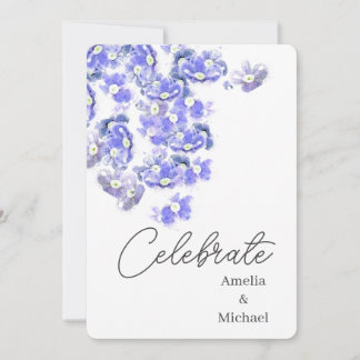 Schöne Blaue Vergissmeinnicht-Hochzeit Einladung