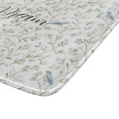 Schöne Blaue Vögel Träumen Schneidebrett (Ecke)