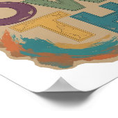 Schöne blaue WACHSTUMS-Designs nach Maß Poster (Ecke)