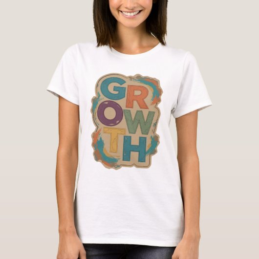 Schöne blaue WACHSTUMS-Individualdesign T-Shirt (Vorderseite)