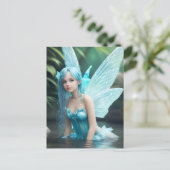 Schöne blaue Wasserbrasse Postkarte (Stehend Vorderseite)