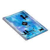 Schöne blaue Wasserfarben-Galaxie Girl Notizblock (Rechte Seite)