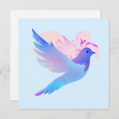 Schöne blaue Wasserfarbentobe Feiertagskarte (Vorne/Hinten)