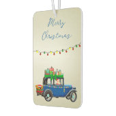 Schöne, blaue Weihnachtswagen mit Weihnachtsgesche Autolufterfrischer (Links)