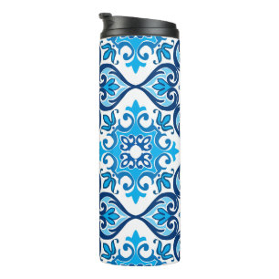 💙🤍 Schöne blaue - weiße Azulejos X, Thermobecher Thermosbecher