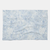 Schöne blaue weiße Blumen   Geschirrtuch (Horizontal)