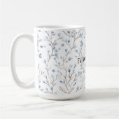 Schöne blaue weiße Blumen Kaffeetasse (Links)