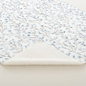 Schöne blaue weiße Blumen Sherpadecke (3/4)