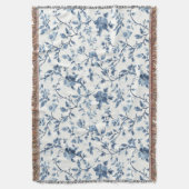 Schöne blaue weiße Blumen-Weihnachten Decke (Vorderseite Vertikal)