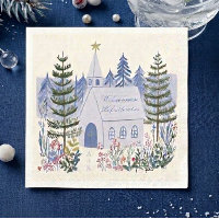 Schöne blaue Winter Hochzeit christlich