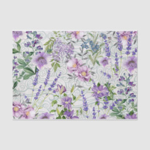 Schöne Blauen und violette Blumen Natur botanisch Seidenpapier