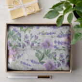 Schöne Blauen und violette Blumen Natur botanisch Seidenpapier (Geschenk)