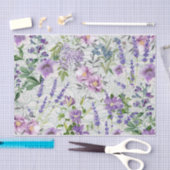 Schöne Blauen und violette Blumen Natur botanisch Seidenpapier (Handwerk)