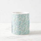 Schöne blauhaarige Meerjungfrau Kaffeetasse (Mittel)