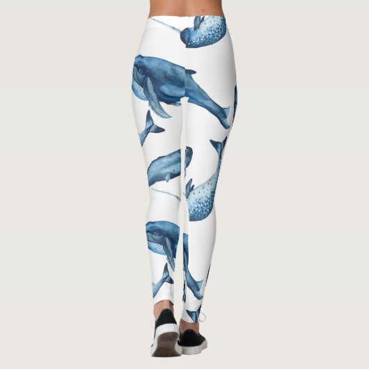 Schöne Blauwale und Narwhals | Leggings (Rückseite)