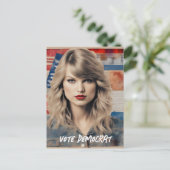 Schöne Blond-Frauen wählen Demokrat Collage Postkarte (Stehend Vorderseite)