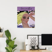 Schöne Blonde Lady (Personalize) Poster (Heimbüro)