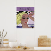 Schöne Blonde Lady (Personalize) Poster (Küche)