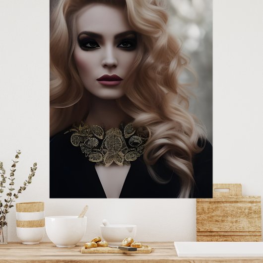 Schöne Blonde Poster (Küche)