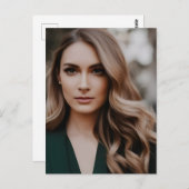 Schöne Blonde Postkarte (Vorne/Hinten)