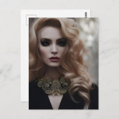 Schöne Blonde Postkarte (Vorne/Hinten)