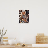 Schöne Blonde-Stammesprinzessin Poster (Küche)