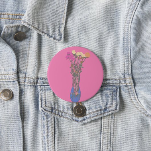 Schöne Blooms Original Blume Illustration Button (Beispiel)
