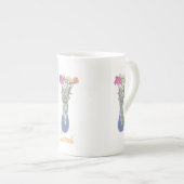 Schöne Blooms Original Blume Illustration Porzellantasse (Vorderseite Rechts)