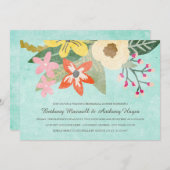 Schöne Blooms Probe Abendessen Einladung (Vorne/Hinten)