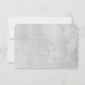 Schöne Blooms Wedding RSVP Card / Grau Karte (Rückseite)