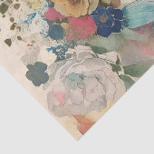 Schöne Blossom Frau Collage Dekoupage Seidenpapier (Detail)