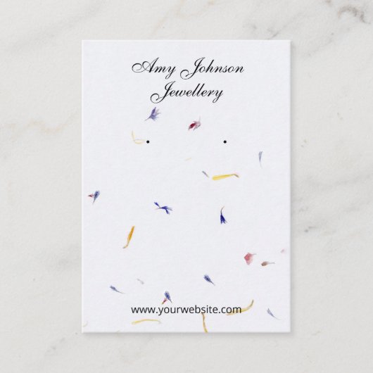 Schöne Blossom-Papiere Ohrringe Display-Karten Visitenkarte (Vorderseite)