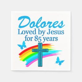 SCHÖNE BLUE 85. PARTY PERSONALISIERT NAPKINS SERVIETTE