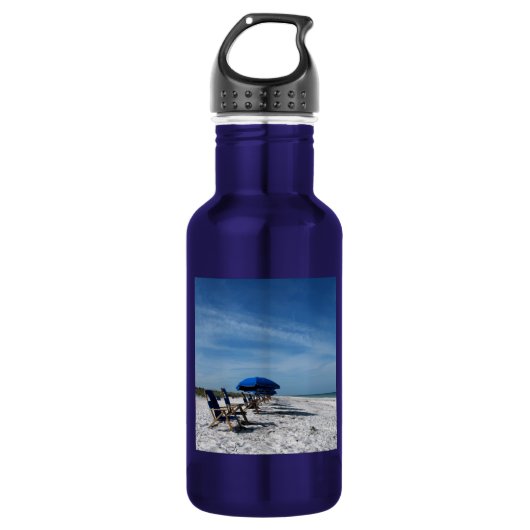 Schöne Blue Beach Flasche Edelstahlflasche (Vorderseite)