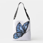 Schöne Blue Butterfly Cross Tote Tasche (Rückseite)